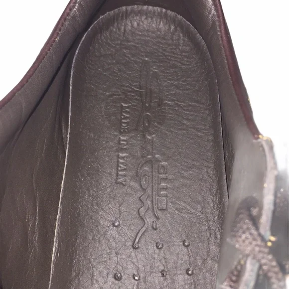 SANTONI Club Italian Leather Sneakers Sz 5.5 Women - Picture 8 of 15